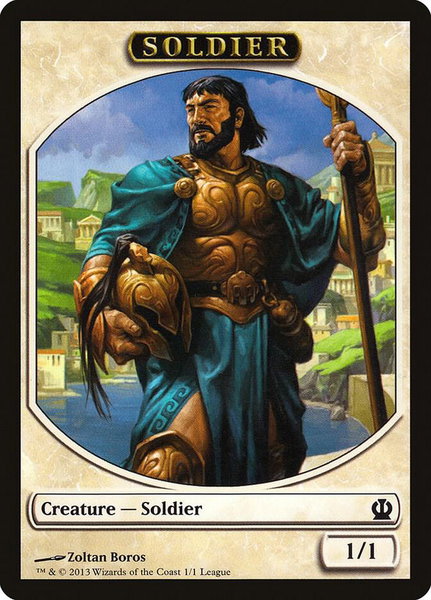 Soldier Token (Theros) - League Promos Magic: The Gathering trading card