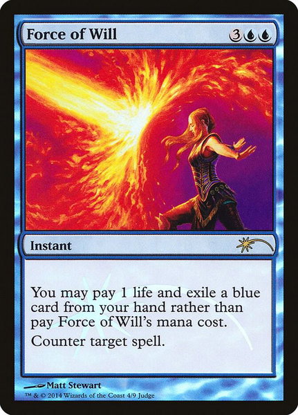 Force of Will trading card from Judge Promos Force of Will - Judge Promos Magic: The Gathering trading card