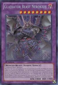 Gladiator Beast Nerokius trading card from Primal Origin Gladiator Beast Nerokius - Primal Origin YuGiOh trading card