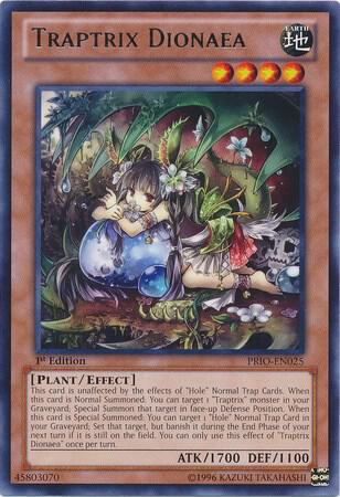 Traptrix Dionaea trading card from Primal Origin Traptrix Dionaea - Primal Origin YuGiOh trading card