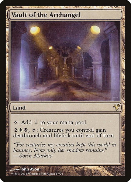 Vault of the Archangel trading card from Magic Modern Event Deck Vault of the Archangel - Magic Modern Event Deck Magic: The Gathering trading card