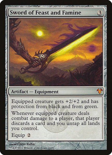 Sword of Feast and Famine trading card from Magic Modern Event Deck Sword of Feast and Famine - Magic Modern Event Deck Magic: The Gathering trading card