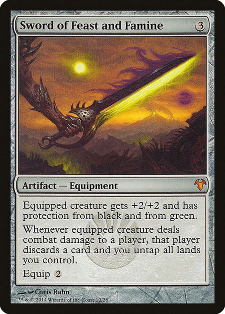 Sword of Feast and Famine - Magic Modern Event Deck Magic: The Gathering trading card