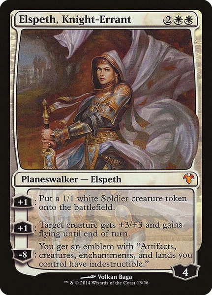 Elspeth, Knight-Errant trading card from Magic Modern Event Deck Elspeth, Knight-Errant - Magic Modern Event Deck Magic: The Gathering trading card