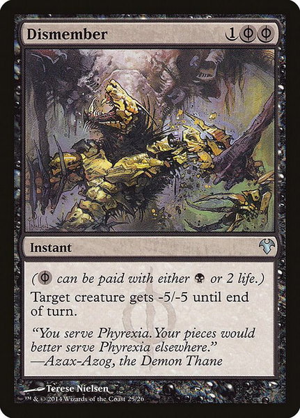 Dismember trading card from Magic Modern Event Deck Dismember - Magic Modern Event Deck Magic: The Gathering trading card