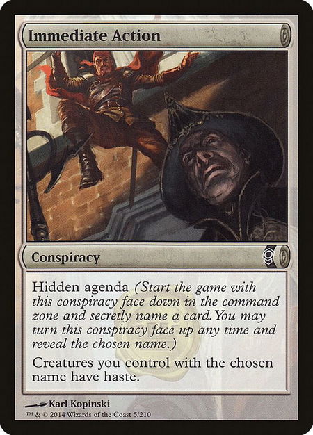 Immediate Action - Conspiracy Magic: The Gathering trading card