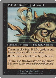 B.F.M. (Big Furry Monster) (28) - Unglued (UGL) #28 - Rare Magic: The Gathering Trading Card