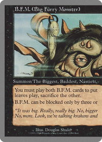 B.F.M. (Big Furry Monster) (28) - Unglued (UGL) #28 - Rare Magic: The Gathering Trading Card
