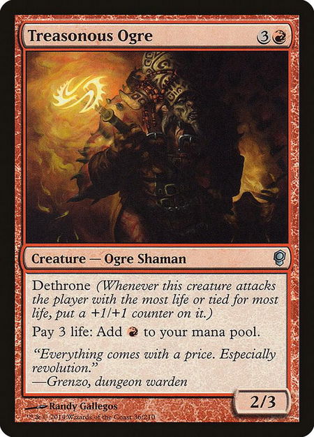 Treasonous Ogre - Conspiracy Magic: The Gathering trading card