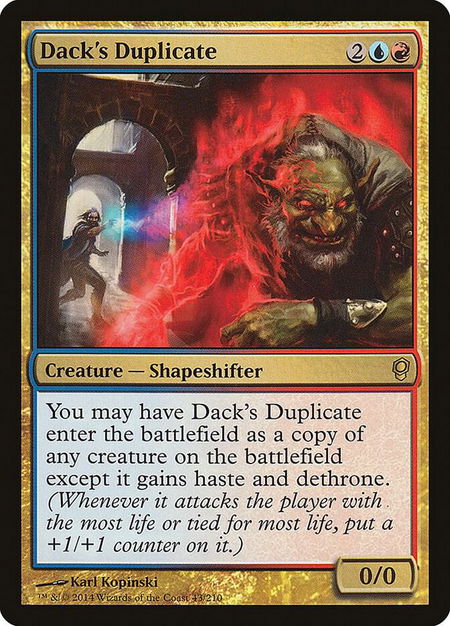 Dack's Duplicate - Conspiracy Magic: The Gathering trading card