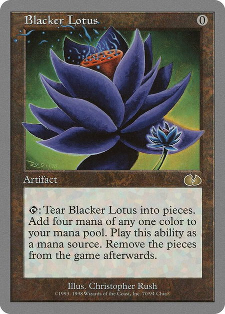 Blacker Lotus - Unglued Magic: The Gathering trading card