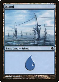 Island (76) - Duel Decks: Elspeth vs. Tezzeret (DDF) #76 - Land Magic: The Gathering Trading Card