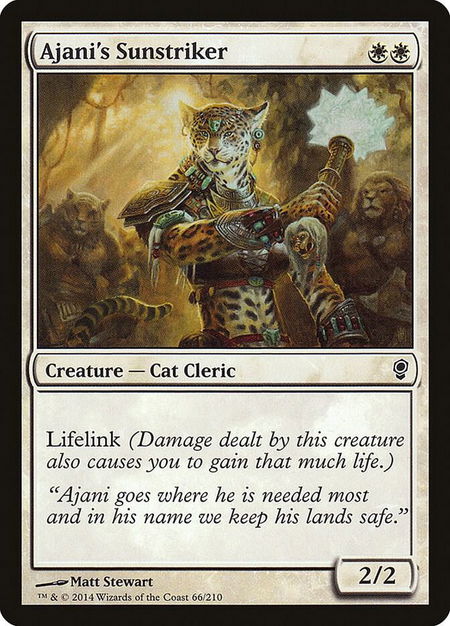 Ajani's Sunstriker - Conspiracy Magic: The Gathering trading card