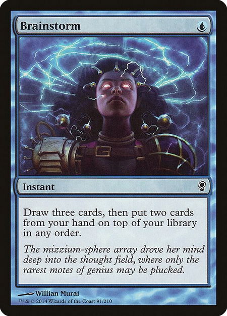 Brainstorm - Conspiracy Magic: The Gathering trading card