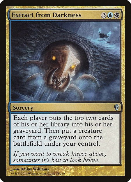 Extract from Darkness - Conspiracy Magic: The Gathering trading card
