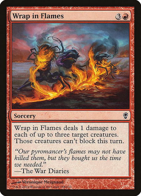 Wrap in Flames - Conspiracy Magic: The Gathering trading card