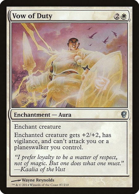 Vow of Duty - Conspiracy Magic: The Gathering trading card