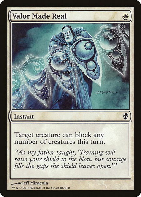 Valor Made Real - Conspiracy Magic: The Gathering trading card