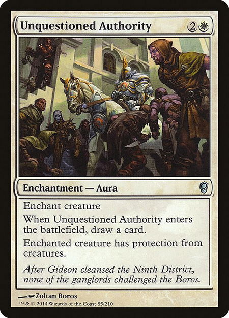 Unquestioned Authority - Conspiracy Magic: The Gathering trading card