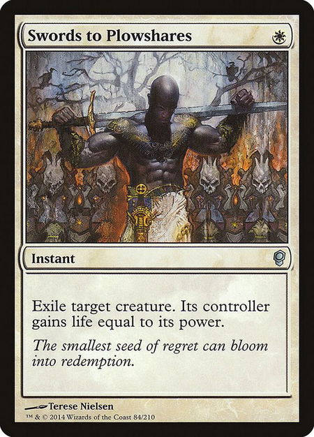 Swords to Plowshares - Conspiracy Magic: The Gathering trading card