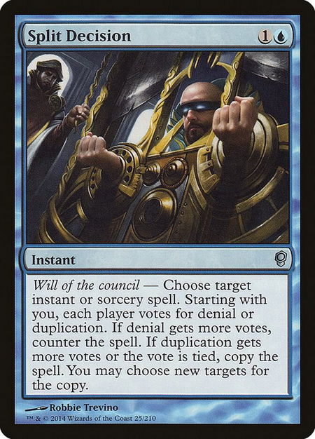 Split Decision - Conspiracy Magic: The Gathering trading card