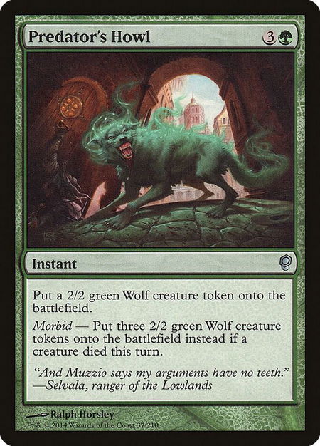 Predator's Howl - Conspiracy Magic: The Gathering trading card