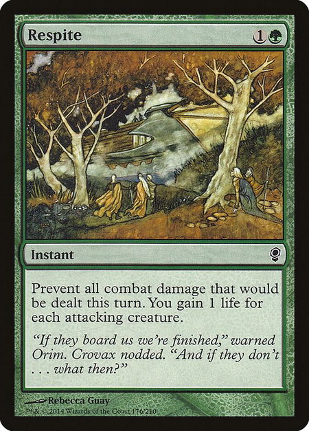 Respite - Conspiracy Magic: The Gathering trading card