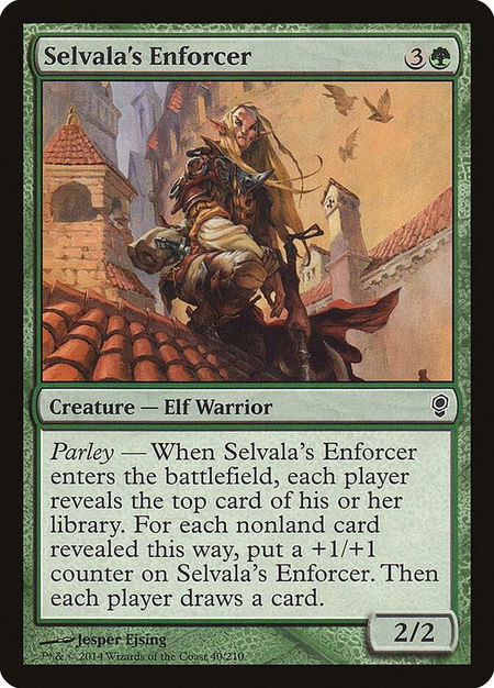 Selvala's Enforcer - Conspiracy Magic: The Gathering trading card