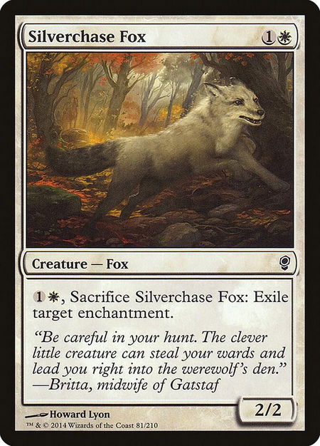 Silverchase Fox - Conspiracy Magic: The Gathering trading card