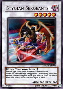 Stygian Sergeants - Yu-Gi-Oh! Video Game Promotional Cards (VDP) #WC10-EN003 - Ultra Rare YuGiOh Trading Card