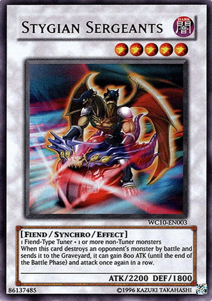 Stygian Sergeants trading card from Yu-Gi-Oh! Video Game Promotional Cards Stygian Sergeants - Yu-Gi-Oh! Video Game Promotional Cards YuGiOh trading card