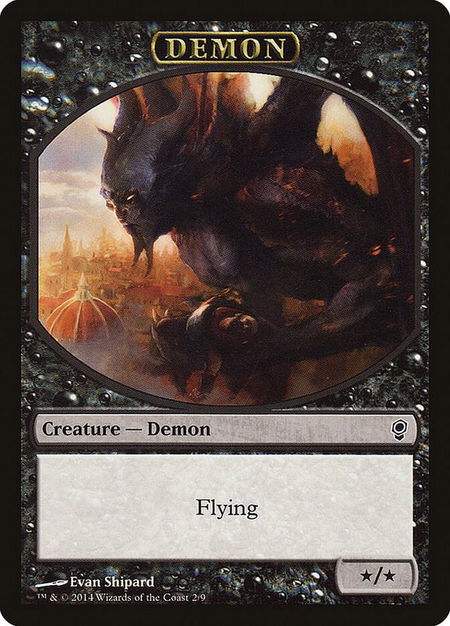Demon Token - Conspiracy Magic: The Gathering trading card