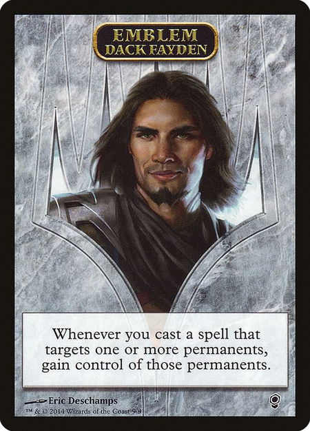 Emblem - Dack Fayden - Conspiracy Magic: The Gathering trading card