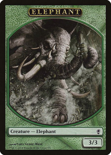 Elephant Token - Conspiracy Magic: The Gathering trading card