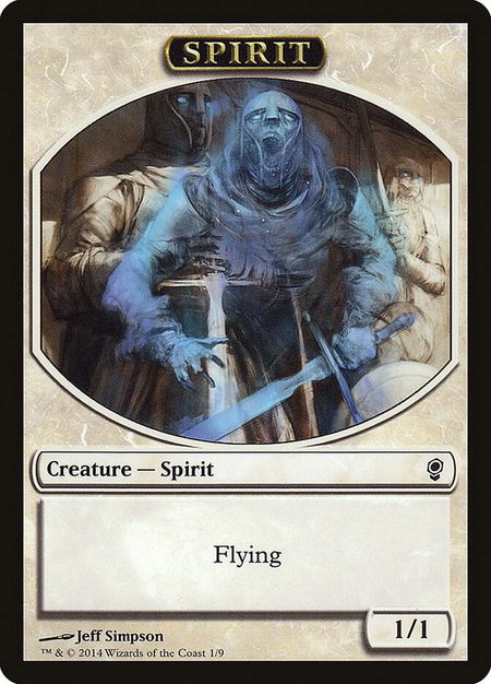 Spirit Token - Conspiracy Magic: The Gathering trading card