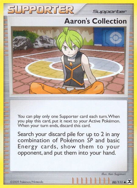 Aaron's Collection trading card from Rising Rivals Aaron's Collection - Rising Rivals Pokémon trading card