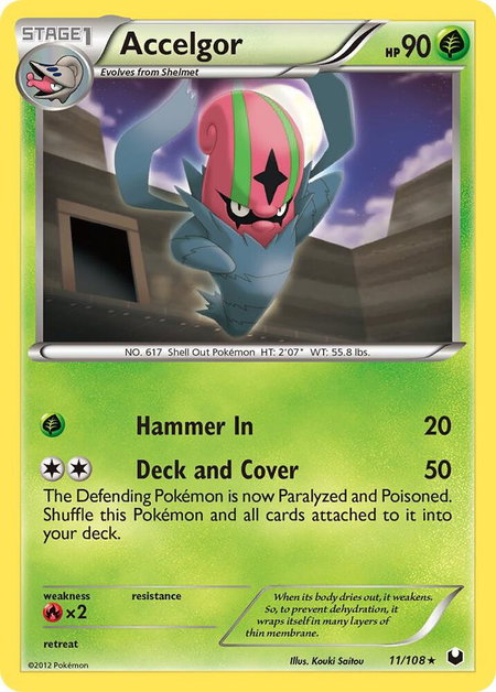 Accelgor - Dark Explorers Pokémon trading card
