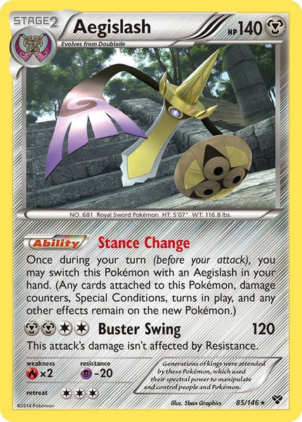 Aegislash (85) trading card from XY Base Set Aegislash (85) - XY Base Set Pokémon trading card