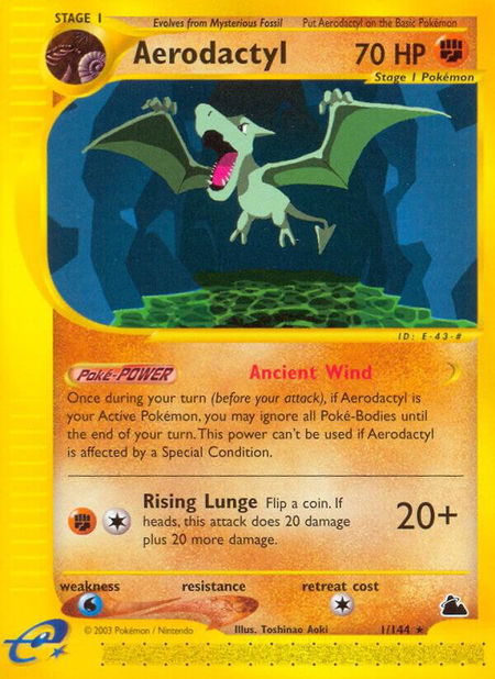 Aerodactyl - Skyridge Pokémon trading card