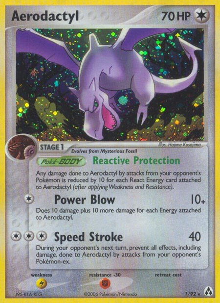 Aerodactyl - Legend Maker Pokémon trading card