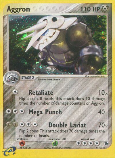Aggron - Ruby and Sapphire Pokémon trading card