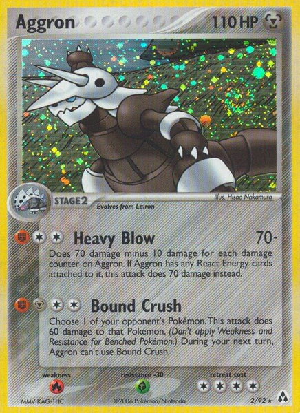 Aggron trading card from Legend Maker Aggron - Legend Maker Pokémon trading card