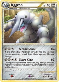 Aggron - Triumphant (TM) #1/102 - Holo Rare Pokémon Trading Card