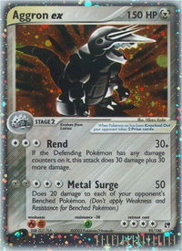 Aggron ex - Sandstorm (SS) #95/100 - Ultra Rare Pokémon Trading Card