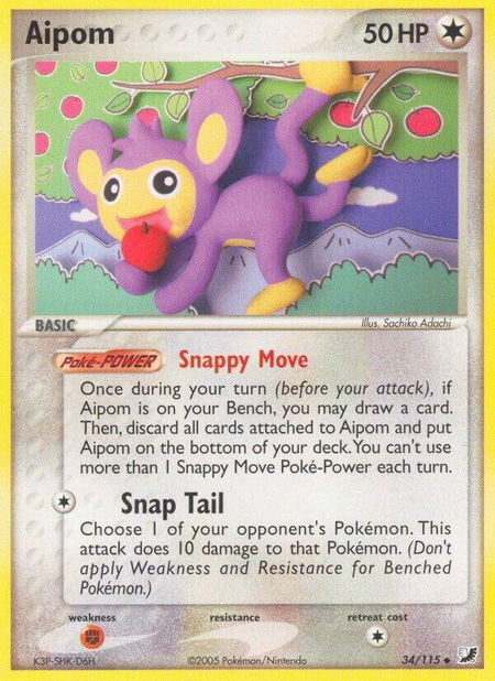 Aipom - Unseen Forces Pokémon trading card