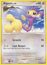 Aipom (51) - Majestic Dawn (MD) #51/100 - Common Pokémon Trading Card
