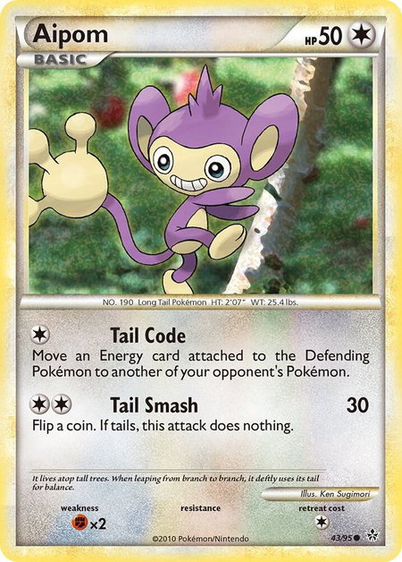 Aipom - Unleashed Pokémon trading card