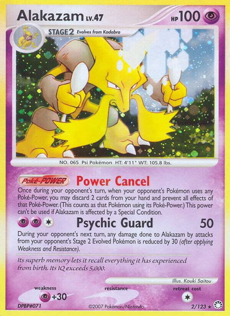 Alakazam - Mysterious Treasures Pokémon trading card