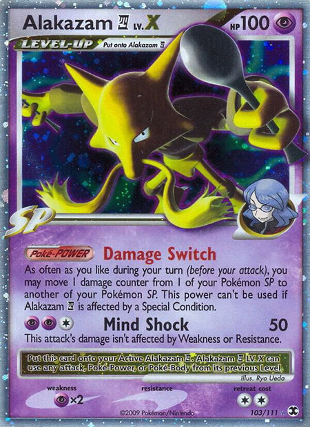 Alakazam E4 Lv.X - Rising Rivals Pokémon trading card