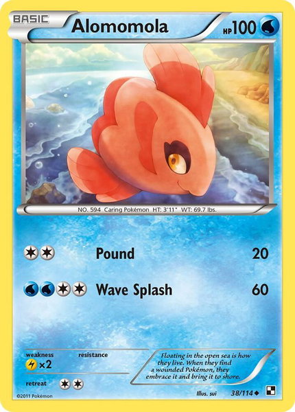 Alomomola (38) - Black and White Pokémon trading card